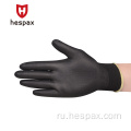 Hespax Black 13gauge Нейлоновые антистатические PU Palm Gloves